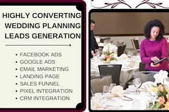 generate converting wedding planning leads event planning leads