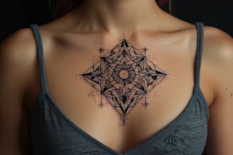 create unique custom geometric tattoo design