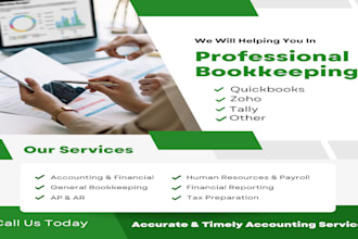 provide professional bookkeeping on quickbooks tally zoho books and more