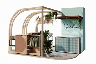 do exhibition booth, trade show display, and kiosk design