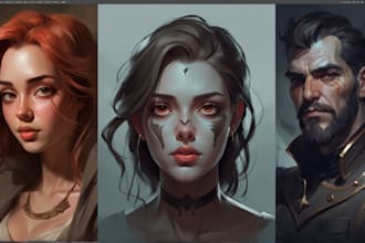 draw your dnd, sci fi, fantasy character or illustration