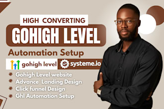 clone or design go high level website, ghl workflow, clikfunnels sales funnel