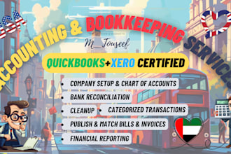 do bookkeeping on quickbooks, accounting services for the UK companies