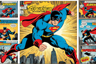 draw superhero action comic illustration