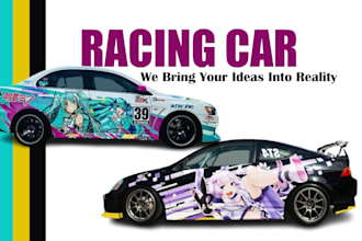 design vehicle wrap ,livery car wrap,rally car wrap,van wrap,truckwrap any wrap