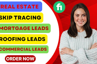 provide roofing leads, mortgage and commercial leads with skip tracing