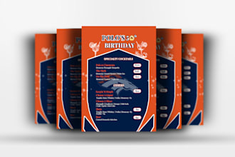 birthday flyer, poster, banner
