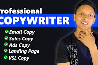be your copywriter for sales, emails, ads, landing pages