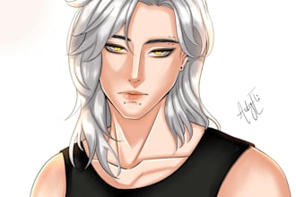 draw your oc in webtoon or anime style sfw or nsfw