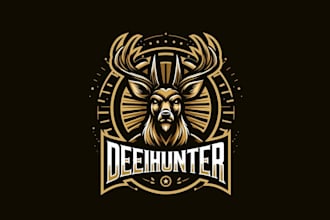 design eye catchy deer hunter mascot logo in one day