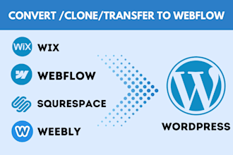 migrate webflow, wix, squarespace, weebly to wordpress without losing SEO