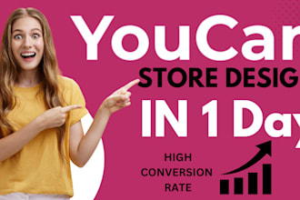 build a high converting youcan shop and store for ecommerce dropshipping cod