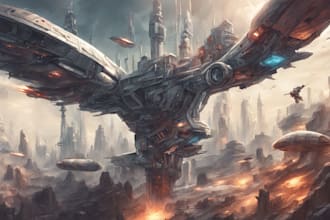 create sci fi illustrations