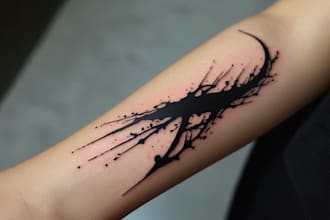 create black and white minimalist tattoo