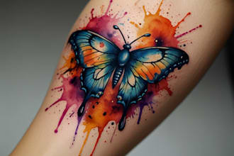create a custom watercolor tattoo design