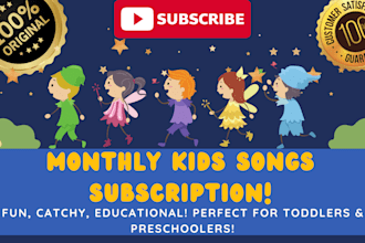 write your custom kids song children song or preschool song every month