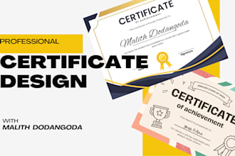 create professional and custom certificate designs