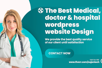 design modern healthcare, medical, doctor and hospital website