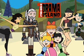 draw characters in total drama style