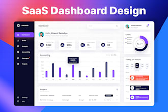 do ui ux for saas dashboard design, web app design in figma