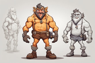 create original bright cartoon character design