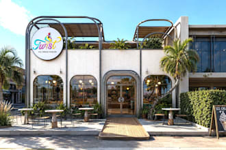 design modern restaurant and cafe