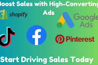 setup conversion tiktok ads, pinterest ads, facebook ads google ads for shopify