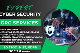 expert cybersecurity grc services, iso 27001, nist, gdpr, risk compliance audit