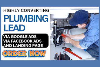 generate highly converting plumbing lead via google ads hvac landing page