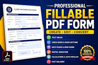 expertly create fillable PDF forms or convert documents to fillable PDF