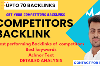 do your competitors backlinks analysis and his strategies