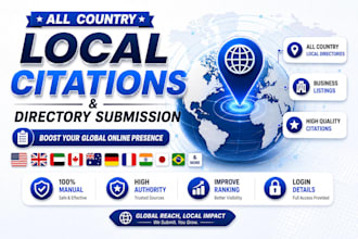 do USA, UK, canada, australia, germany, spain, local citations for all country