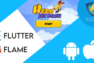 create 2d game with flutter flame for android, ios, cross platforms, flutter app