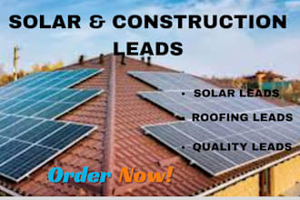 generate fresh solar leads and roofing leads and other home owner sales leads