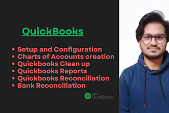 setup, clean, reconciliation and bookkeeping in quickbooks