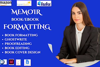 format ghostwrite proofread edit fiction nonfiction memoir biography amazon kdp