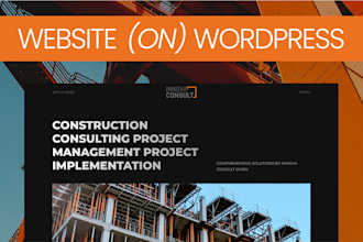build a wordpress website with elementor