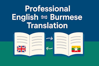 professionally translate english and burmese myanmar