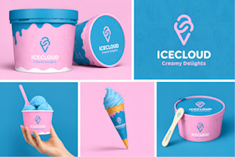 create business logo, brand identity design and full branding kit