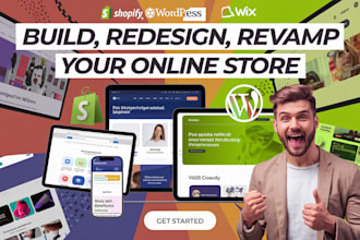 build a wordpress, wix, and shopify website with SEO ai