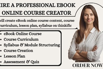 create online course creation, ebook online course, lesson plan on teachable