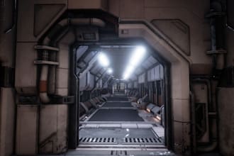 render quality 3dgame environment,sci fi3d,fantasy,action game environment,asset