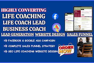 generate life coach relationship coach business coach leads and website design