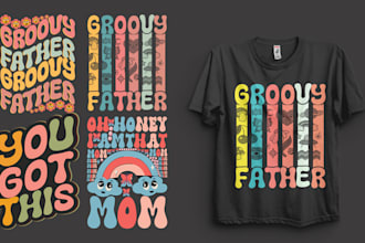 do groovy retro wavy hippie etsy typography t shirt for your clothing