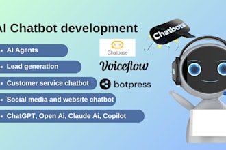 develop ai agent on voiceflow, botpress, intercom, chatbase and copilot chatgpt
