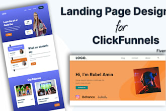 create professional clickfunnels landing page design for high conversions