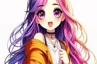do beautiful anime art illustration