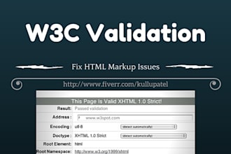 validate your website on w3c standards