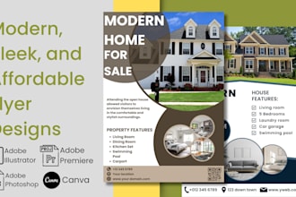 do professional real estate flyer design for you