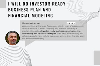 do expert financial analysis, business plans, budgeting and financial modeling
